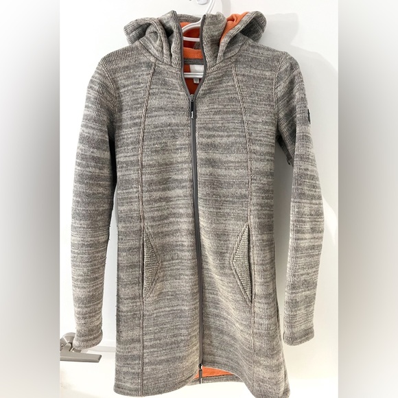 Bench Wool Blend Orange Fleece Lined Long Shacket (S) - Picture 3 of 4